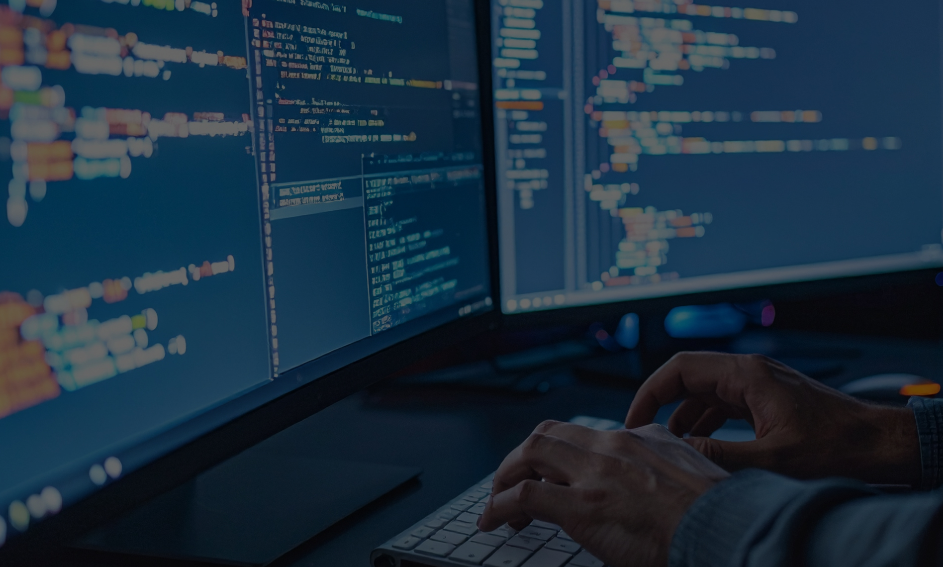 개발자가 코딩하는 모습